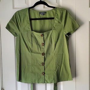 ModCloth Cottage Curation Square Neck Top